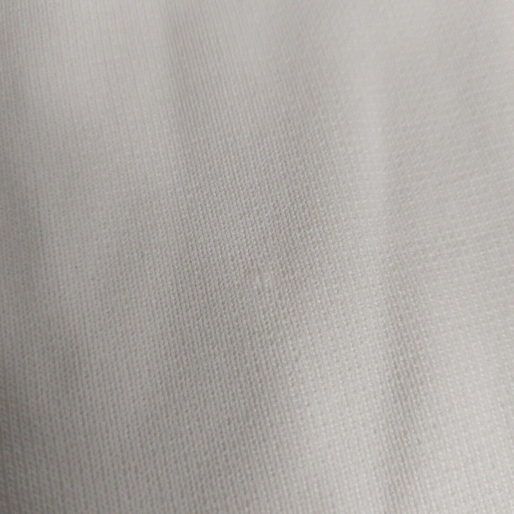 Zara Womens Top Medium Ribbed Short Sleeve Embroidered Flower Sleeves Ivory - Picture 16 of 16